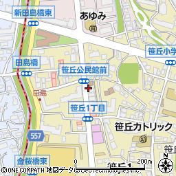 ＰＣライフ笹丘教室周辺の地図