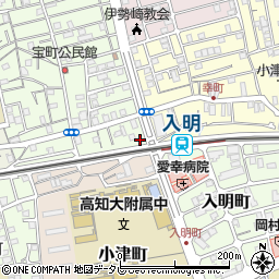 高知県高知市宝町1-21周辺の地図