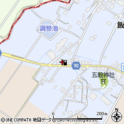福岡県嘉麻市飯田505周辺の地図