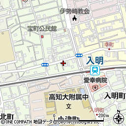 高知県高知市宝町1-12周辺の地図