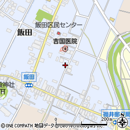 福岡県嘉麻市飯田166-1周辺の地図