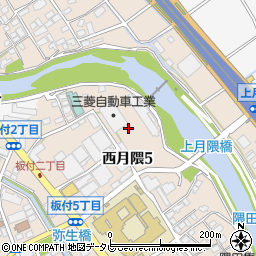 福岡県福岡市博多区西月隈周辺の地図