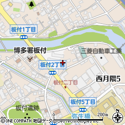 福岡県福岡市博多区上月隈周辺の地図