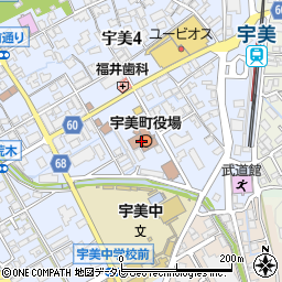 宇美町役場　議会事務局周辺の地図