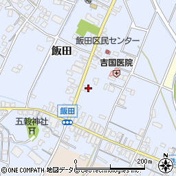 福岡県嘉麻市飯田164周辺の地図