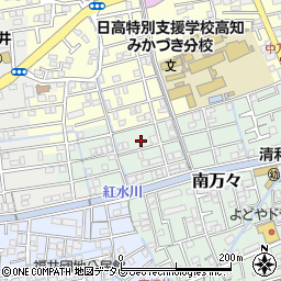 高知県高知市南万々151-21周辺の地図