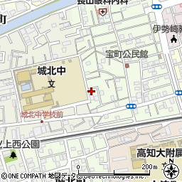 高知県高知市宝町6-11周辺の地図
