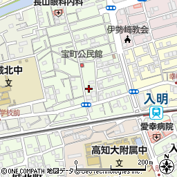 高知県高知市宝町9-7周辺の地図