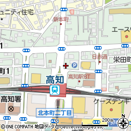 ガッツレンタカー高知駅前店周辺の地図