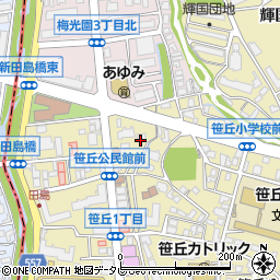セブンイレブン福岡笹丘１丁目店周辺の地図