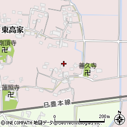大分県宇佐市東高家周辺の地図