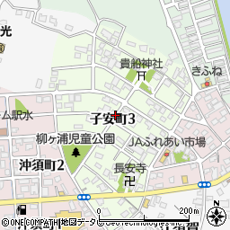 大分県宇佐市子安町周辺の地図