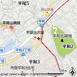 福岡草苑周辺の地図