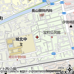 高知県高知市宝町17周辺の地図