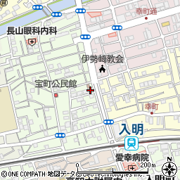 高知県高知市宝町13-1周辺の地図