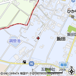 福岡県嘉麻市飯田670周辺の地図