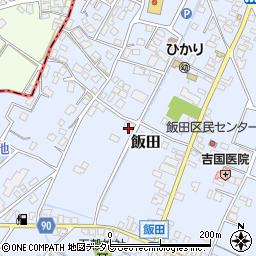 福岡県嘉麻市飯田482周辺の地図