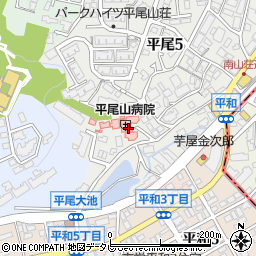 平尾山病院周辺の地図
