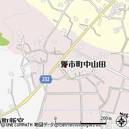 高知県香南市野市町中山田周辺の地図