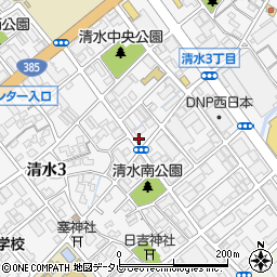セブンイレブン福岡清水３丁目店周辺の地図
