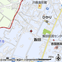 福岡県嘉麻市飯田398-2周辺の地図