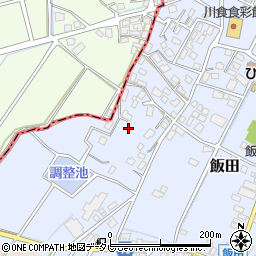 福岡県嘉麻市飯田462周辺の地図
