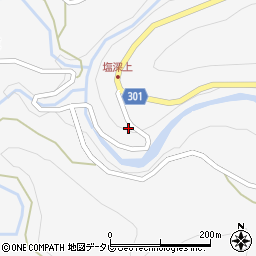 徳島県海陽町（海部郡）塩深（昏道）周辺の地図