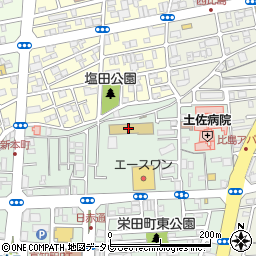 高知県立日高特別支援学校　高知しんほんまち分校周辺の地図