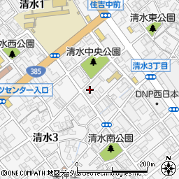 福岡県福岡市南区清水周辺の地図