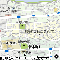 高知県高知市昭和町9-8周辺の地図