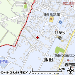 福岡県嘉麻市飯田405-1周辺の地図