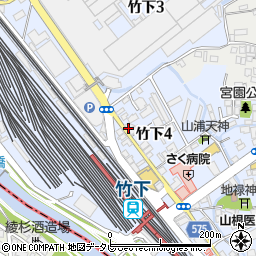 や台ずし 竹下駅前町周辺の地図