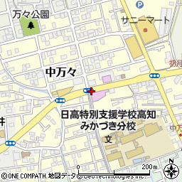 高知県高知市中万々周辺の地図