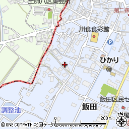 福岡県嘉麻市飯田408-2周辺の地図