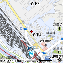 ルッシェ竹下駅前周辺の地図