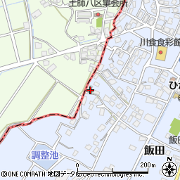 福岡県嘉麻市飯田415-1周辺の地図