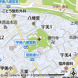宇美八幡宮周辺の地図
