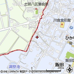 福岡県嘉麻市飯田413-2周辺の地図