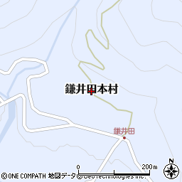 高知県越知町（高岡郡）鎌井田本村周辺の地図