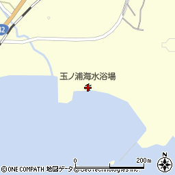 玉ノ浦海水浴場周辺の地図