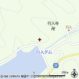 行入ダム周辺の地図