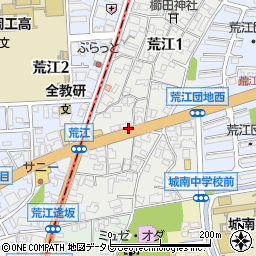 裕生堂薬局　荒江店周辺の地図