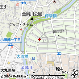 福岡県福岡市早良区原団地周辺の地図