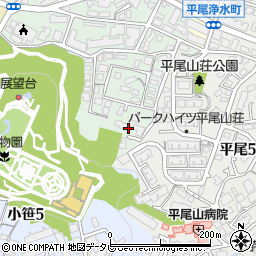 福岡県福岡市中央区平尾浄水町17周辺の地図
