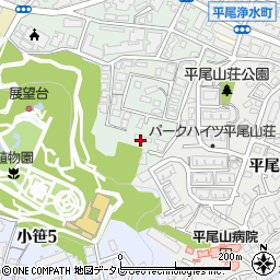 福岡県福岡市中央区平尾浄水町17-20周辺の地図