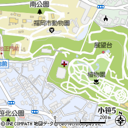 福岡市動植物園　植物園周辺の地図