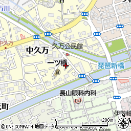 高知県高知市中久万14周辺の地図