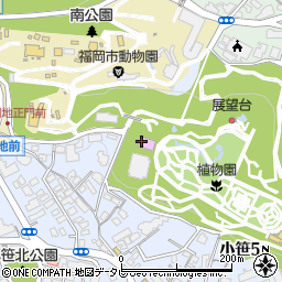 福岡市植物園緑の相談所周辺の地図