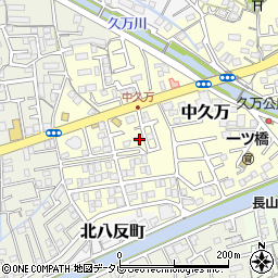 高知県高知市中久万295周辺の地図