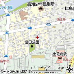 高知県高知市塩田町周辺の地図